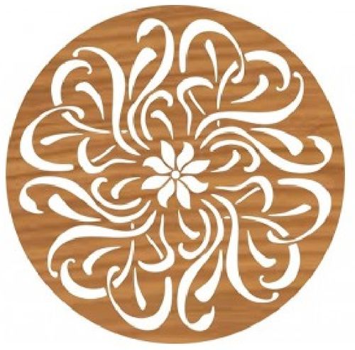 طرح برش لیزری دایره تزئینات الگو - laser cut circular ornament pattern - برای دستگاه CNC چوب و لیزر (سی ان سی)