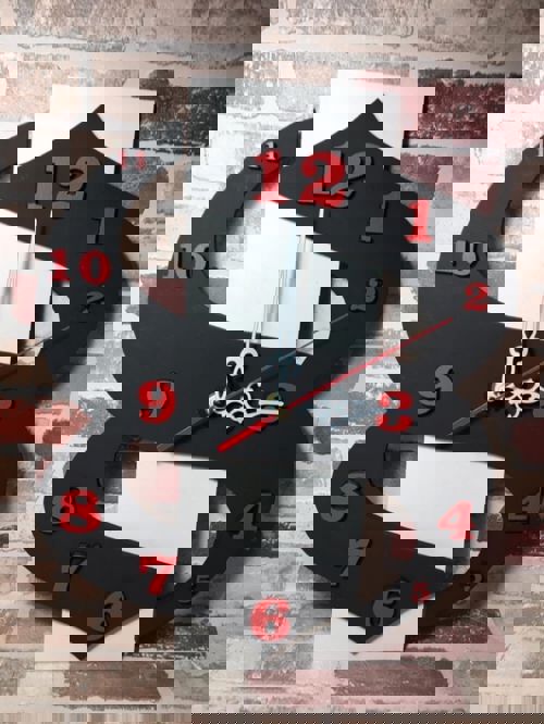 طرح ساعت برش لیزری شکل - laser cut clock 8 shaped ve - برای دستگاه CNC چوب و لیزر (سی ان سی)