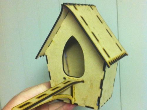 طرح برش لیزری cn پرنده خانه - laser cut cnc bird house ve - برای دستگاه CNC چوب و لیزر (سی ان سی)