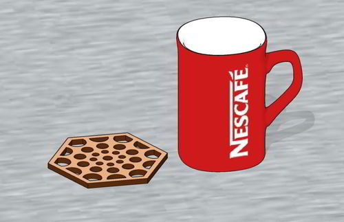 طرح برش لیزری لیوان زیرلیوانی پوشش - laser cut coffee cup coaster ve - برای دستگاه CNC چوب و لیزر (سی ان سی)