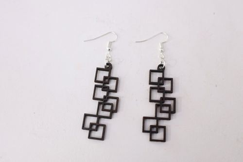 طرح گوشواره مدرن برش لیزری طرح - laser cut contemporary earring design - برای دستگاه CNC چوب و لیزر (سی ان سی)