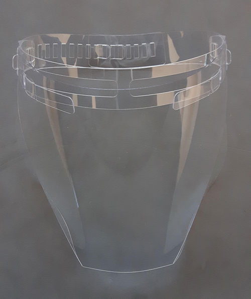 طرح برش لیزری کووید واکنش به چهره محافظ - laser cut covid response face shield - برای دستگاه CNC چوب و لیزر (سی ان سی)