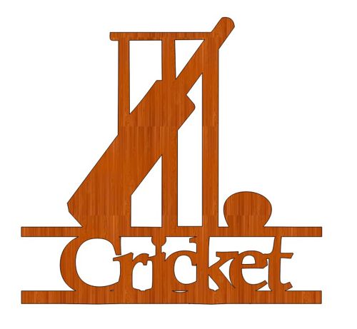 طرح برش لیزری کریکت ورزش هدیه دیواری دکور - laser cut cricket sport gift wall decor ve - برای دستگاه CNC چوب و لیزر (سی ان سی)