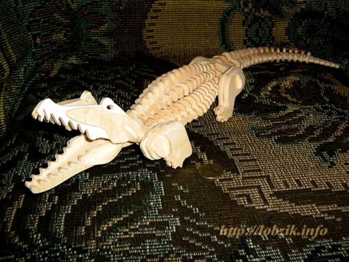 طرح پازل کروکودیل برش لیزری - laser cut crocodile puzzle - برای دستگاه CNC چوب و لیزر (سی ان سی)