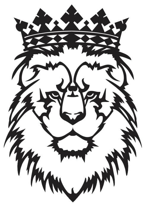 طرح برش لیزری تاج شیر شیر - laser cut crowned lion - برای دستگاه CNC چوب و لیزر (سی ان سی)