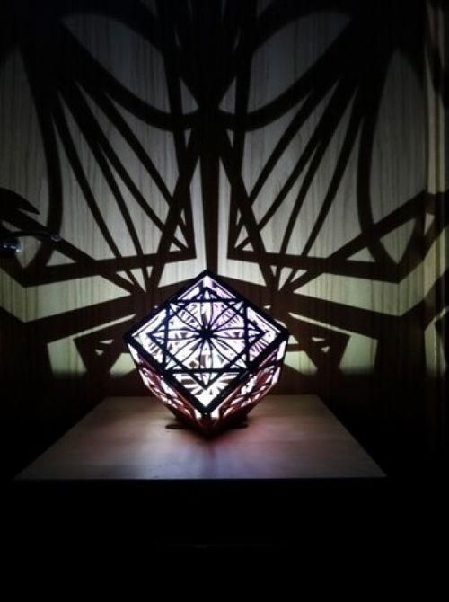 طرح لامپ مکعبی برش لیزری چراغ شب سه بعدی لامپ - laser cut cube lamp night light 3d lamp ve - برای دستگاه CNC چوب و لیزر (سی ان سی)
