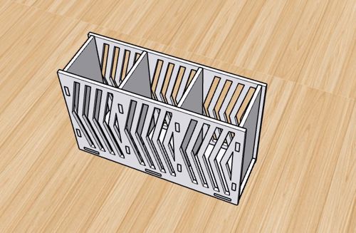 طرح جعبه نگهداری مداد سفارشی برش لیزری - laser cut custom desk organizer pencil storage box - برای دستگاه CNC چوب و لیزر (سی ان سی)