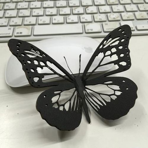طرح برش لیزری برش پروانه - laser cut cutout butterfly - برای دستگاه CNC چوب و لیزر (سی ان سی)