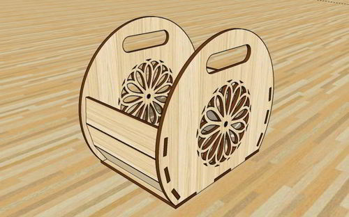 طرح سبد گل تزئینی برش لیزری سبد گل شکلاتی سبد هدیه - laser cut decorative flower basket chocolate gift basket ve - برای دستگاه CNC چوب و لیزر (سی ان سی)
