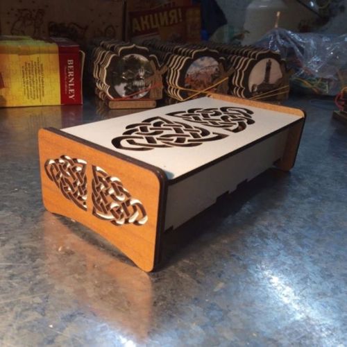 طرح جعبه کادویی تزئینی برش لیزری hdf 3mm - laser cut decorative gift box hdf 3mm - برای دستگاه CNC چوب و لیزر (سی ان سی)