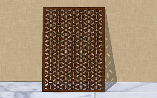 طرح برش لیزری تزئینی گریل طراحی - laser cut decorative grill design ve - برای دستگاه CNC چوب و لیزر (سی ان سی)