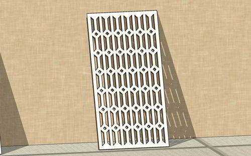 طرح برش لیزری تزئینی گریل یکپارچه هندسی شیب گریل - laser cut decorative grill seamless geometric gradient grill - برای دستگاه CNC چوب و لیزر (سی ان سی)