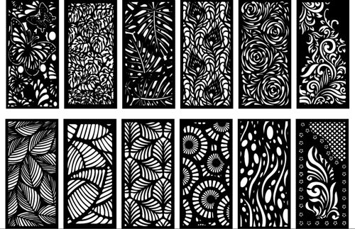 طرح پنل تزئینی برش لیزری صفحه - laser cut decorative panel screen - برای دستگاه CNC چوب و لیزر (سی ان سی)
