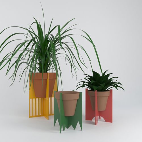 طرح پایه گیاه تزئینی برش لیزری - laser cut decorative plant stands ve - برای دستگاه CNC چوب و لیزر (سی ان سی)