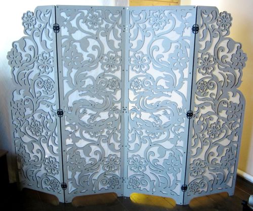 طرح تخته سه لا تزئینی برش لیزری میلی‌متری میلی‌متر - laser cut decorative screen 6mm plywood 475x1475mm - برای دستگاه CNC چوب و لیزر (سی ان سی)