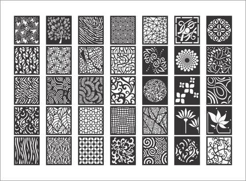 طرح الگوهای صفحه تزئینی برش لیزری بهترین مجموعه - laser cut decorative screen patterns best collection - برای دستگاه CNC چوب و لیزر (سی ان سی)