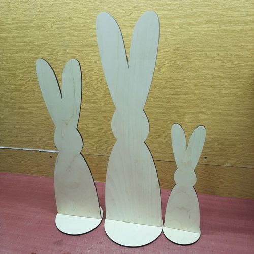 طرح برش لیزری تزئینی ایستاده خرگوش عید پاک - laser cut decorative standing easter bunny ve - برای دستگاه CNC چوب و لیزر (سی ان سی)