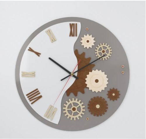 طرح laser-cut-decorative-wall-clock-3-5mm-plywood-layout-ve