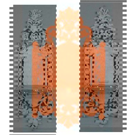 طرح قفسه دیواری تزئینی برش لیزری با آویز نیاز به نصب - laser cut decorative wall shelf with hangers ve - برای دستگاه CNC چوب و لیزر (سی ان سی)