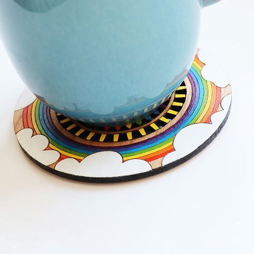 طرح زیرلیوانی چوبی تزئینی برش لیزری روکش - laser cut decorative wooden coaster ve - برای دستگاه CNC چوب و لیزر (سی ان سی)