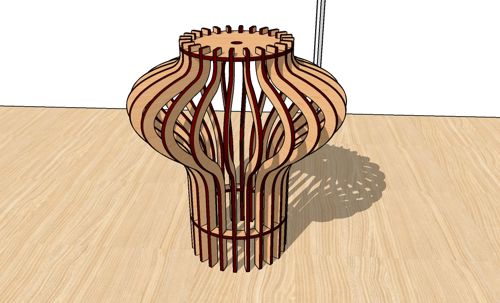 طرح لامپ آویز چوبی تزئینی برش لیزری - laser cut decorative wooden hanging lamp ve - برای دستگاه CNC چوب و لیزر (سی ان سی)