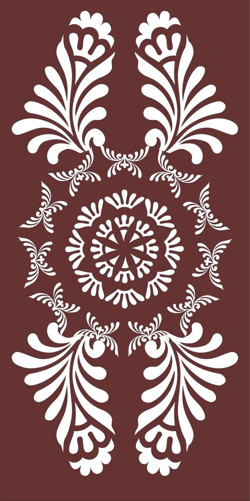 طرح گل گلدان - laser cut decor seamless floral lattice design - برای دستگاه CNC چوب و لیزر (سی ان سی)