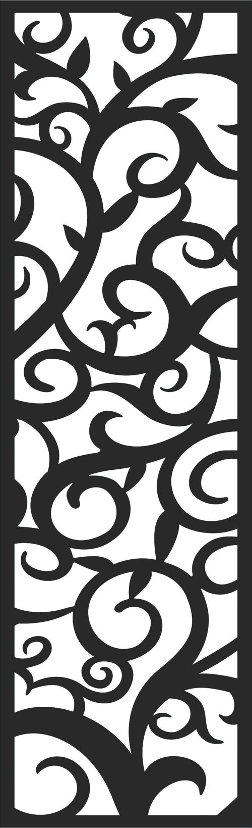 طرح برش لیزری دکور درز گل شبکه استنسیل پانل - laser cut decor seamless floral lattice stencil panel - برای دستگاه CNC چوب و لیزر (سی ان سی)