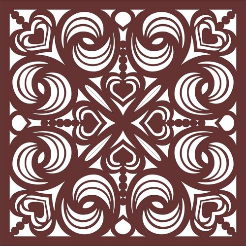 طرح دکور برش لیزری درز پانل مشبک پارچه - laser cut decor seamless lattice panel - برای دستگاه CNC چوب و لیزر (سی ان سی)