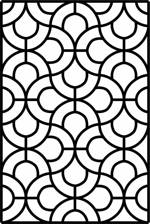 طرح برش لیزری دکور درز جداکننده گل شبکه طرح - laser cut decor seamless separator floral lattice design - برای دستگاه CNC چوب و لیزر (سی ان سی)