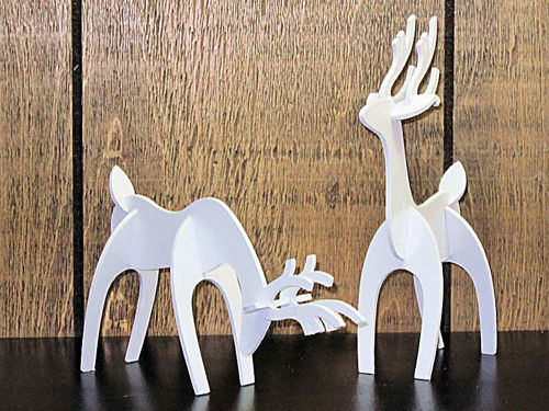 طرح میز آهو برش لیزری تزئین - laser cut deer table decoration - برای دستگاه CNC چوب و لیزر (سی ان سی)