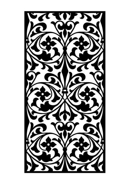 طرح برش لیزری پارتیشن دیوار الگو پنل - laser cut design partition wall pattern panel - برای دستگاه CNC چوب و لیزر (سی ان سی)
