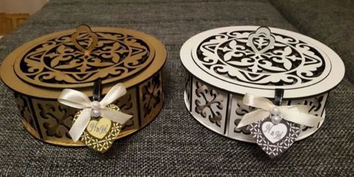طرح برش لیزری جعبه گرد - laser cut design round box ve - برای دستگاه CNC چوب و لیزر (سی ان سی)