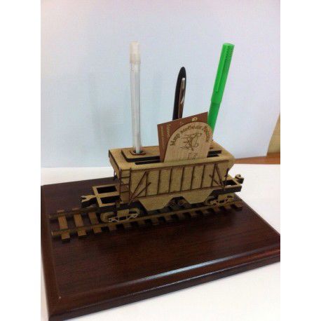 طرح میز برش لیزری سازماندهنده راه آهن واگن غلات - laser cut desk organizer railway grain wagon ve - برای دستگاه CNC چوب و لیزر (سی ان سی)