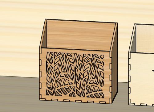 طرح خودکار برش خورده برجسته با لیزر جعبه کاغذی میلی متری - laser cut distinguished pen pencil holder paper box 3mm ve - برای دستگاه CNC چوب و لیزر (سی ان سی)