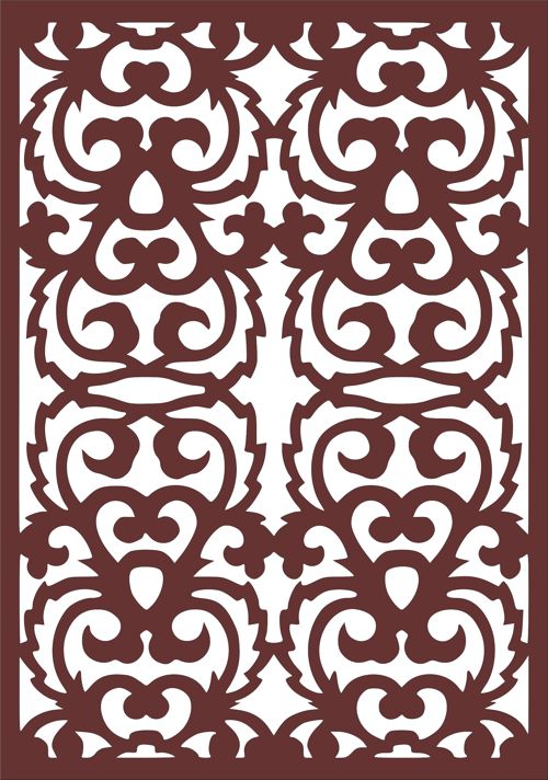 طرح جداکننده برش لیزری درز گل شبکه طرح - laser cut divider seamless floral lattice design - برای دستگاه CNC چوب و لیزر (سی ان سی)