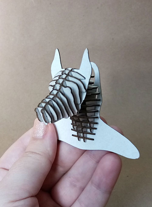 طرح برش لیزری دوبرمن میلی‌متری - laser cut doberman 4mm - برای دستگاه CNC چوب و لیزر (سی ان سی)