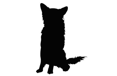 طرح برش لیزری سگ سیلوئت سیاه رنگ - laser cut dog silhouette black ve - برای دستگاه CNC چوب و لیزر (سی ان سی)