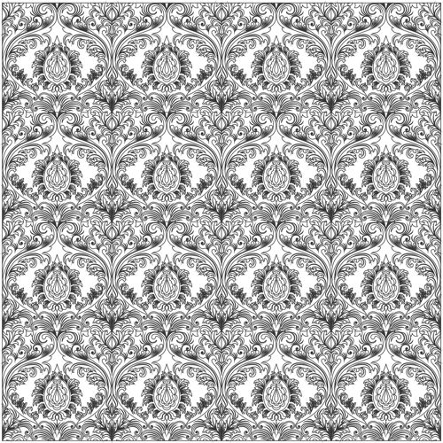 طرح برش لیزری اتاق گل شبکه استنسیل گل الگوی گلدار - laser cut drawing room floral lattice stencil floral seamless pattern - برای دستگاه CNC چوب و لیزر (سی ان سی)