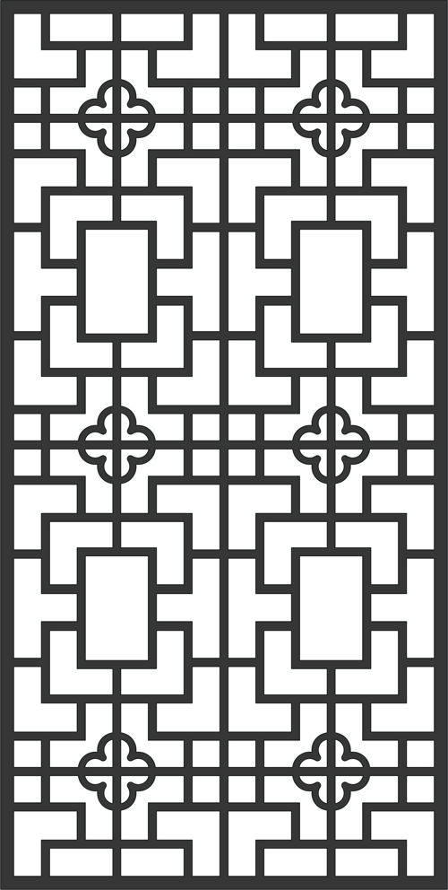 طرح برش لیزری اتاق نقاشی گلدار شبکه استنسیل پانل درز - laser cut drawing room floral lattice stencil seamless panel - برای دستگاه CNC چوب و لیزر (سی ان سی)
