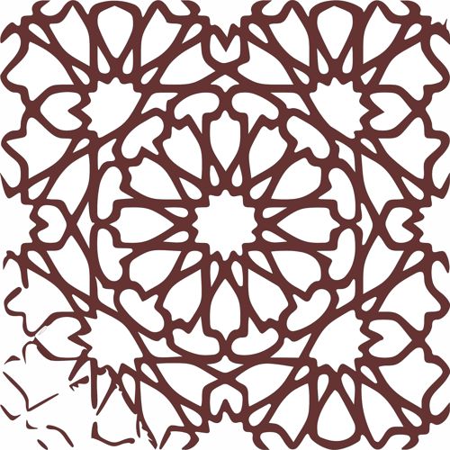 طرح برش لیزری اتاق نقاشی جلی جداکننده پانل درز - laser cut drawing room jali separator seamless panel - برای دستگاه CNC چوب و لیزر (سی ان سی)