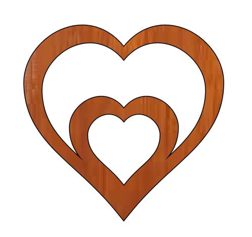 طرح برش لیزری دوتایی قلب روز ولنتاین چوبی جاکلیدی برچسب هدیه - laser cut dual heart happy valentines day wooden keychain gift tag ve - برای دستگاه CNC چوب و لیزر (سی ان سی)