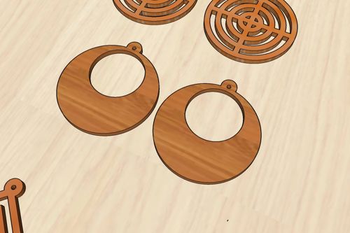 طرح گوشواره‌های برش لیزری طرح‌های آویز برای زنان - laser cut earrings dangle designs for women ve - برای دستگاه CNC چوب و لیزر (سی ان سی)