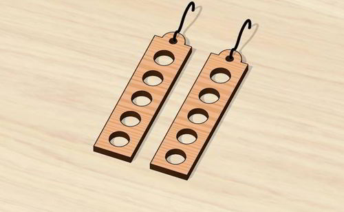 طرح گوشواره‌های برش لیزری - laser cut earrings - برای دستگاه CNC چوب و لیزر (سی ان سی)