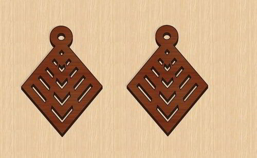 طرح گوشواره آویز برش لیزری ولنتاین - laser cut earrings pendant valentine - برای دستگاه CNC چوب و لیزر (سی ان سی)