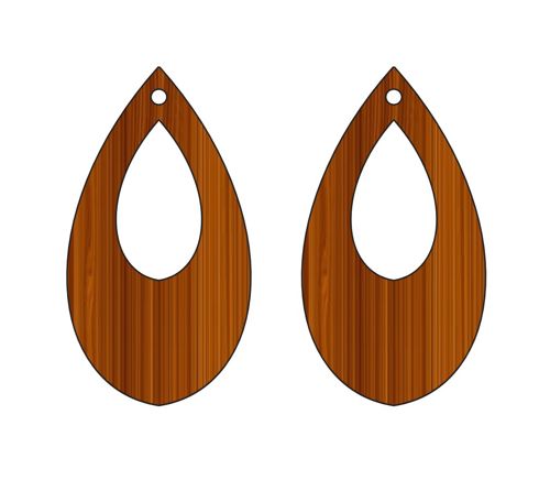 طرح گوشواره برش لیزری ست جواهرات قالب قطره اشک برش چوب - laser cut earrings set jewelry tear drop template wood cutout ve - برای دستگاه CNC چوب و لیزر (سی ان سی)