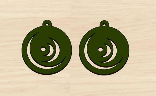 طرح گوشواره‌های برش لیزری گل‌میخی روز ولنتاین - laser cut earrings stud valentines day - برای دستگاه CNC چوب و لیزر (سی ان سی)