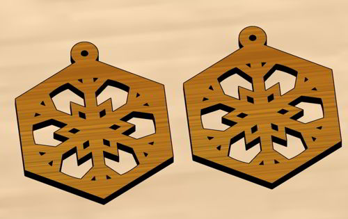 طرح laser-cut-earrings-templates-with-geometric-shapes-isolated-stencils-pattern