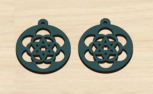 طرح گوشواره‌های برش لیزری ولنتاین هدیه - laser cut earrings valentine gift ve - برای دستگاه CNC چوب و لیزر (سی ان سی)