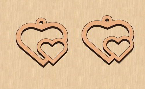 طرح گوشواره برش لیزری ولنتاین قلب جواهرات - laser cut earrings valentine heart jewelry ve - برای دستگاه CNC چوب و لیزر (سی ان سی)