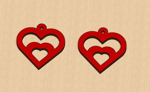 طرح گوشواره‌های برش لیزری ولنتاین جواهرات - laser cut earrings valentine jewelry ve - برای دستگاه CNC چوب و لیزر (سی ان سی)